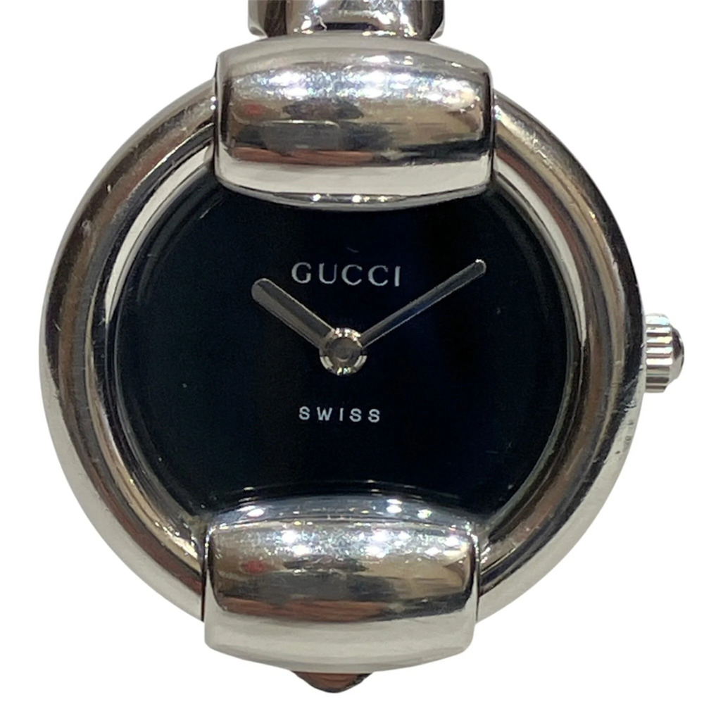 Gucci watch, total weight 40g, stainless steel, quartz movement, black dial, ...